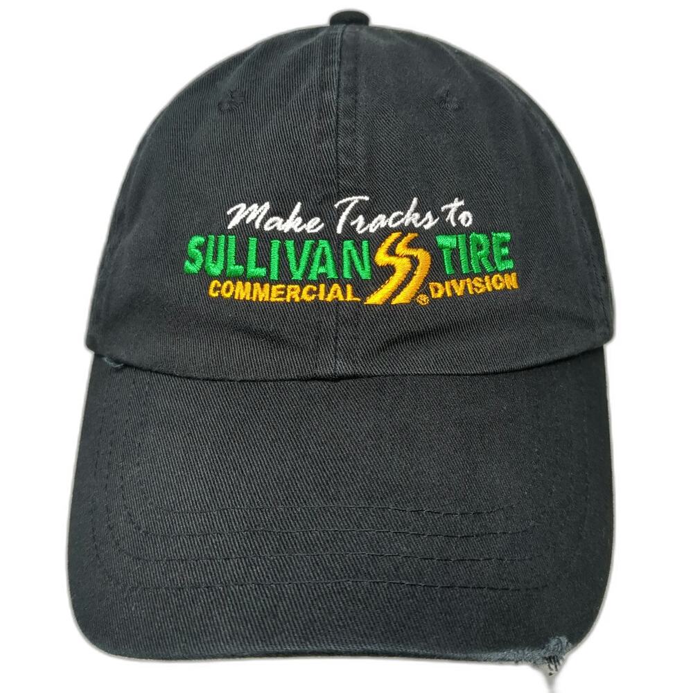 Ultra Club Baseball Cap Black One Size Sullivan Tire Commercial Embroidered Hat